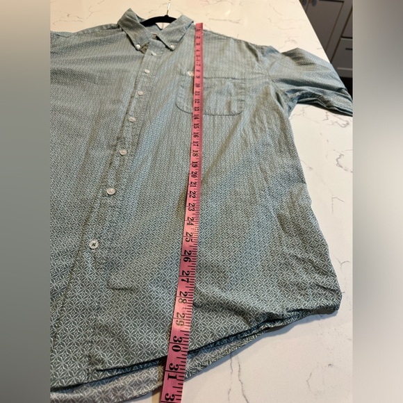 Cinch Patterned Button Up Dress Shirt Green Sz Large - Picture 5 of 6